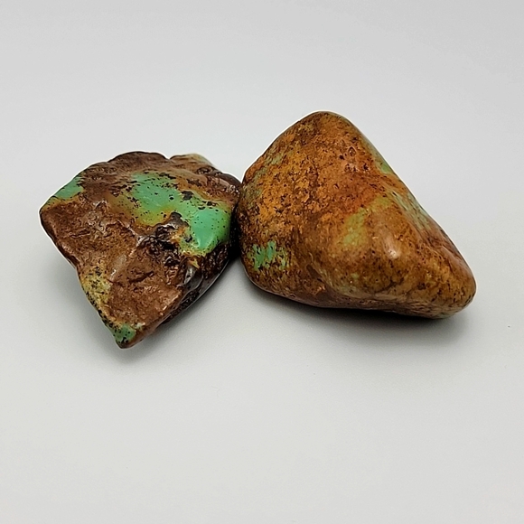 Natural Royston Pilot Mountain Fox Blue Gem Turquoise Polished 2 Specimen Nugget - Picture 4 of 12